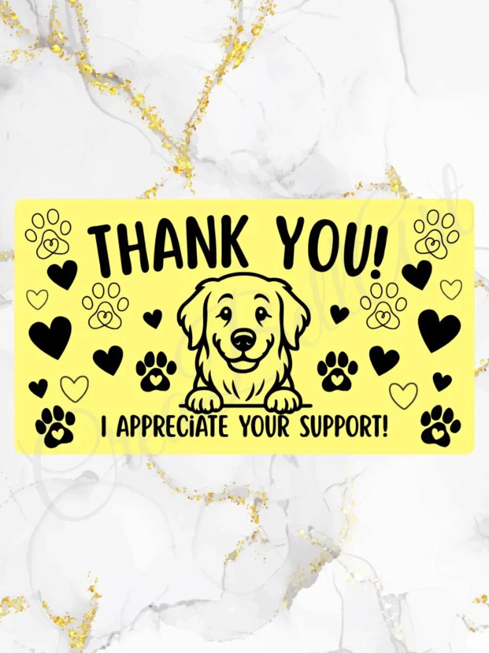 100 Cute Dog Thank You Stickers for Packaging | Small Business Labels